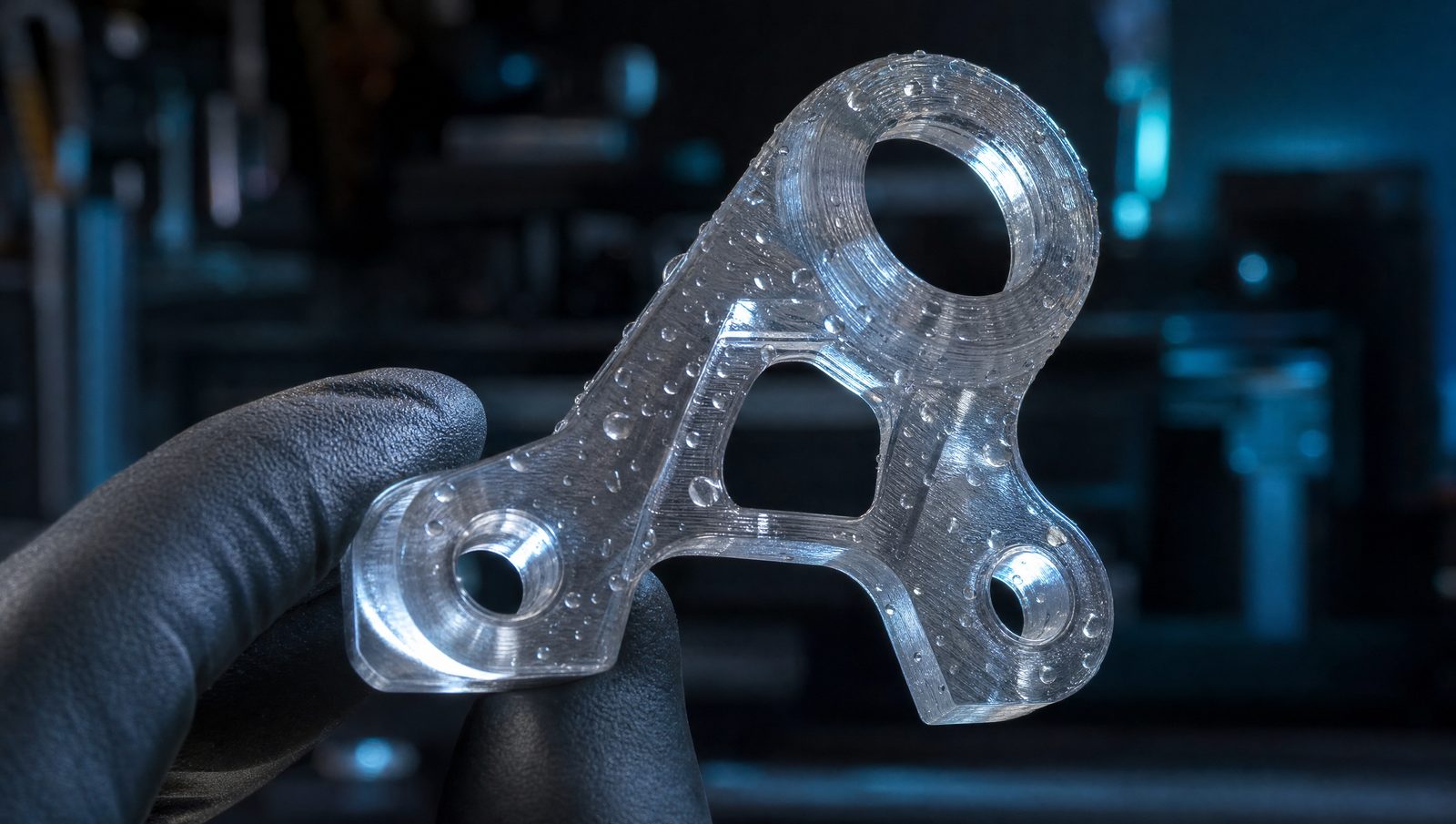 Pieza impresa en PETG con acabado brillante y resistente a la intemperie