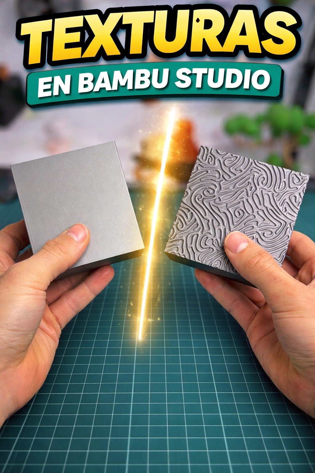 Efecto Fuzzy Skin aplicado en una pieza impresa en 3D