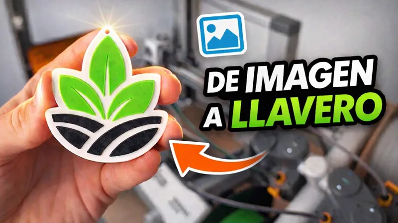 Llavero impreso en 3D hecho a partir de una imagen con Fusion 360